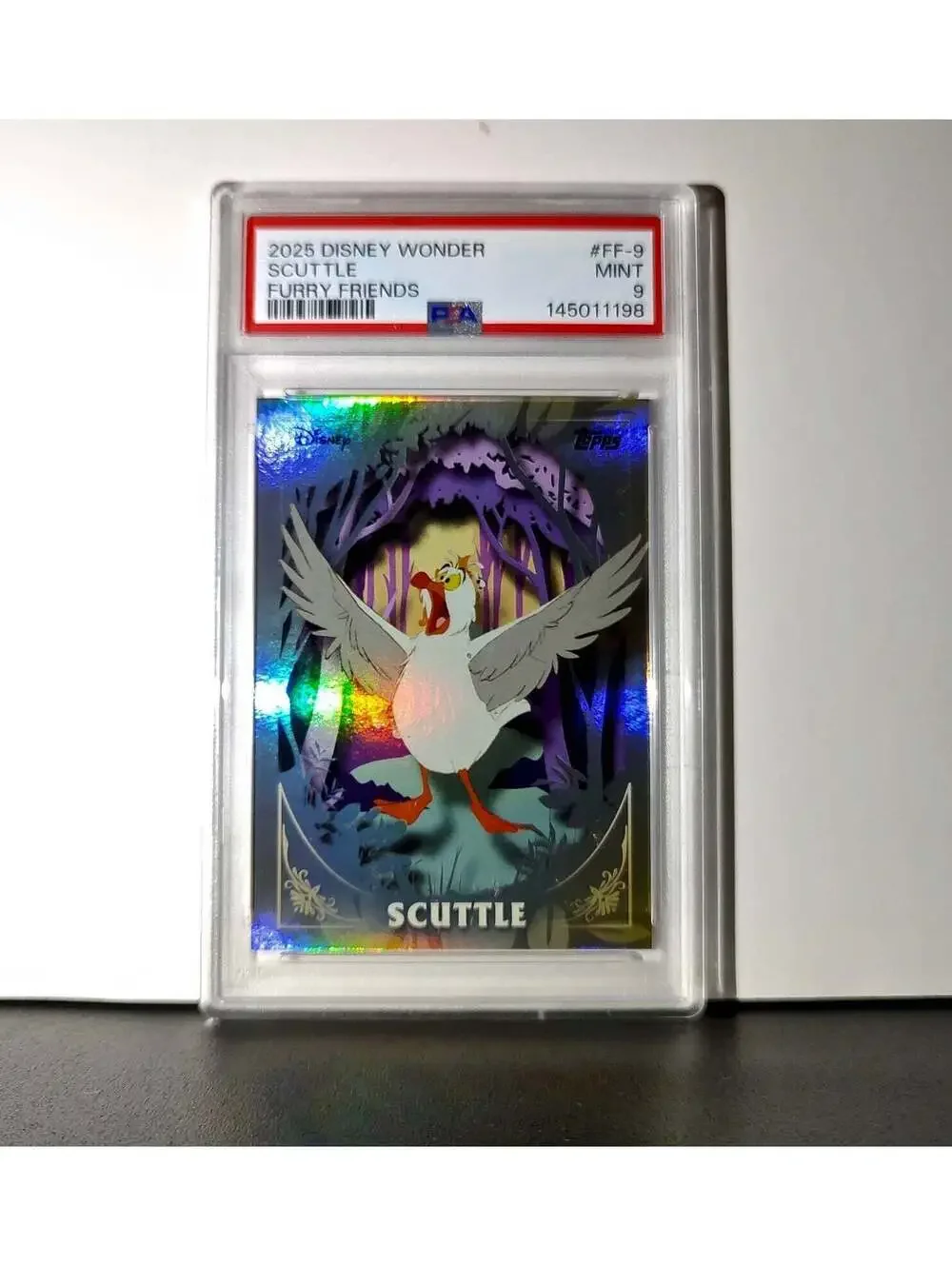 Scuttle 2025 Topps Disney #FF-9 Furry Friends Card The Little Mermaid PSA 9 Mint